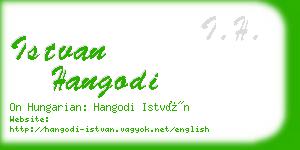 istvan hangodi business card